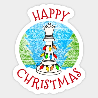 Christmas Chess Player Queen Xmas 2022 Sticker